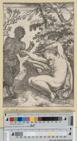 [Ein Satyr nähert sich einer schlafenden Nymphe] [1. Zustand]