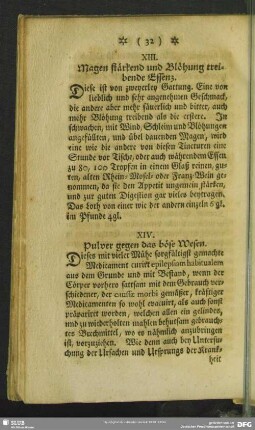 XIV. Pulver gegen das böse Wesen