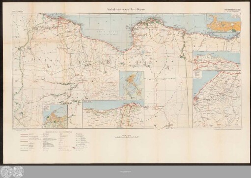 Verkehrskarte von Nord-Libyen