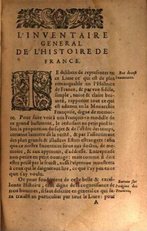 Inventaire général de l'histoire de France, 1. (1614)