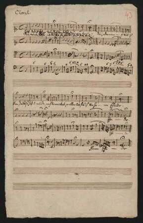 Nimm was dein ist und gehe hin. Auszüge (Choral); Coro, bc; a-Moll; BWV 144/6; BC A 41/6; H 860; Wq n.v. 16