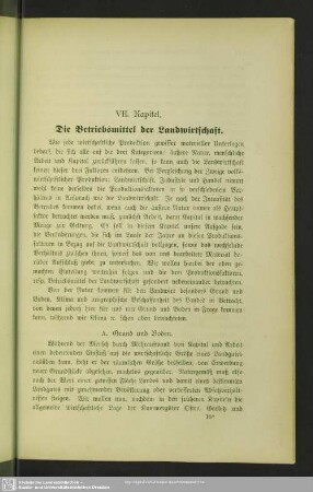 VII. Kapitel. Die Betriebsmittel der Landwirtschaft
