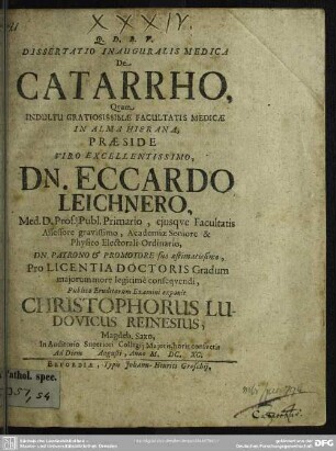 De catarrho