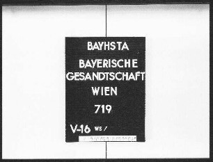 Berichte Ritters an Vieregg bzw. Seinsheim