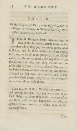 Chap. III. Of the religion of Pegu ...
