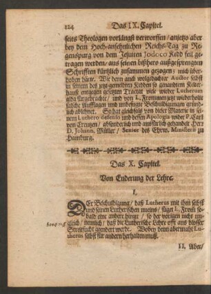 Das X. Capitel. Von Enderung der Lehre.