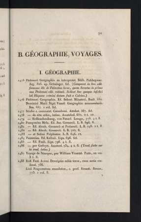 71-76, I. Géographie