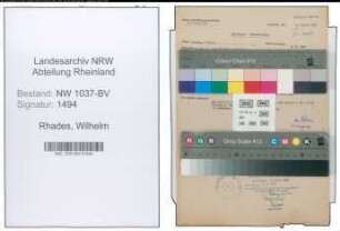 Entnazifizierung Wilhelm Rhades , geb. 11.06.1890 (Arbeiter)