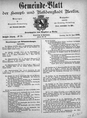 1889,25: No. 25, 23. Juni 1889