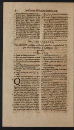 Decisio CCLXXXV.