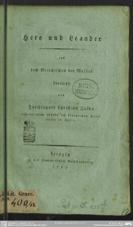 Hero und Leander