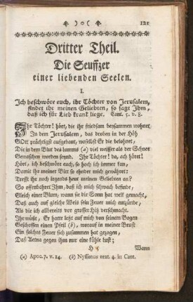Dritter Theil. Die Seufzer einer liebenden Seelen