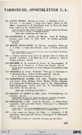 Farbstiche, Sportblätter u.a. (Nr. 408-437)