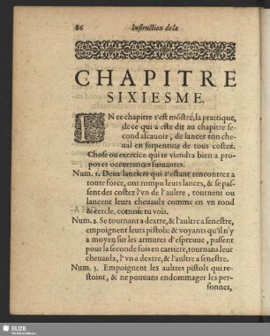 Chapitre Sixiesme