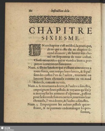 Chapitre Sixiesme