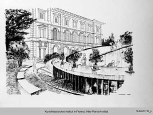 Palazzo dei Congressi: Skizze mit Auditorium und Villa