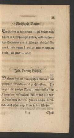 Joh. Lorenz Bleßig.