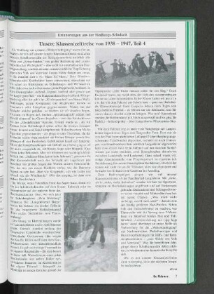 Erinnerungen aus der Siedlungs-Schulzeit Unsere Klassen(zeit)reise von 1938-1947, Teil 4