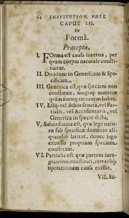 Caput III. De Forma.