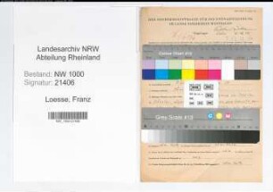 Entnazifizierung Franz Loesse, geb. 21.07.1909 (Arzt)