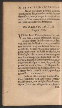 De Rerum Initiis. Caput IIII.