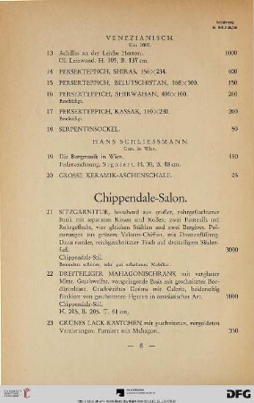 Chippendale-Salon (Nr. 21-90)