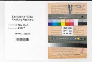 Entnazifizierung Joseph Brors , geb. 07.01.1897 (Bankangestellter)