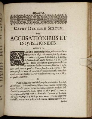 Caput Decimum Sextum, De Accusationibus Et Inquisitionibus.