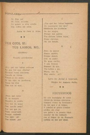 Tus ojos, si; tus labios, no...