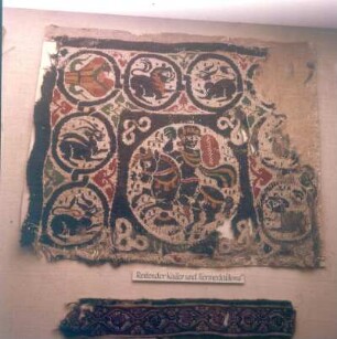 Mainz. RGZM. Restauriertes Original eines koptischen Stoffes aus Ägypten