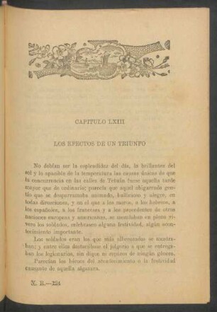 Capítulo LXIII - Los efectos de un triunfo
