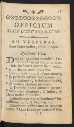 Officium Defunctorum