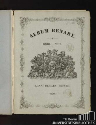Album Benary. 1886. - VIII. 29 - 32. Ernst Benary, Erfurt.