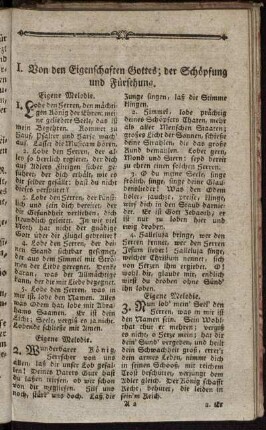 I. Von den Eigenschaften Gottes; der Schöpfung und Fürsehung. - V. Christliche Sittenlehre.