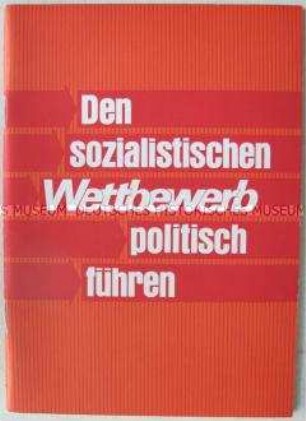 Propagandaschrift des FDGB Berlin zum sozialistischen Wettbewerb