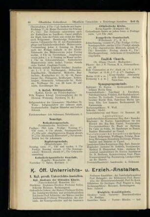 Öff. Unterrichts- u. Erzieh.-Anstalten