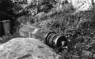 Triebischtal-Roitzschen. Wasserradwellenstück an der Straße auf Munzig zu