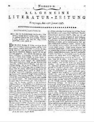 1787: Allgemeine Literatur-Zeitung