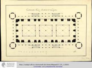 Grundriss des Fürstl: Lust Hauss zu Stuttgardt. Ohne Angabe des Zeichners und o.O.u.J. [ca. 1720]