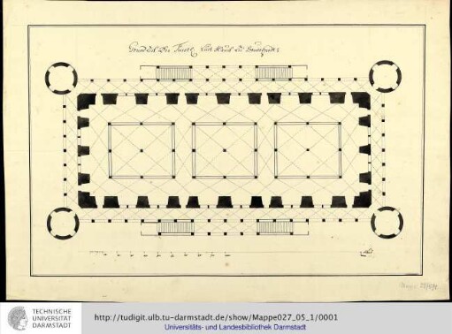 Grundriss des Fürstl: Lust Hauss zu Stuttgardt. Ohne Angabe des Zeichners und o.O.u.J. [ca. 1720]