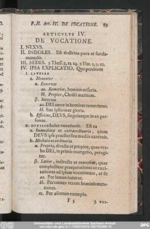 Articulus IV. De Vocatione.