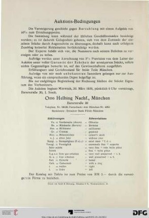 Auktionsbedingungen