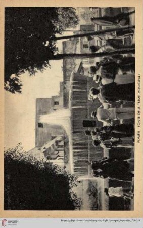 Pompei – Fonte delle Terme Municipali – Source des Termes municipales. – Source of the Municipal Thermes. – Quelle der städtischen Thermen