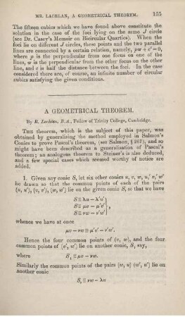 A geometrical theorem.