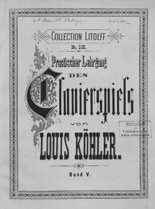 Practischer Lehrgang des Clavierspiels : Op. 249, 5