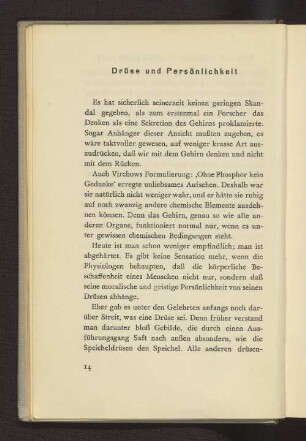 Drüse und Persönlichkeit