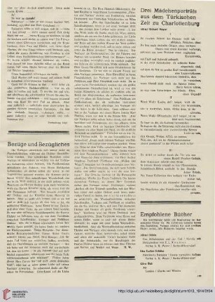 Bezüge und Bezügliches