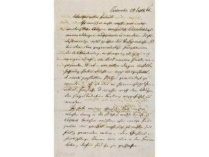 Originalbrief Adolf Schroedters an einen unbekannten Adressaten, geschrieben in Karlsruhe