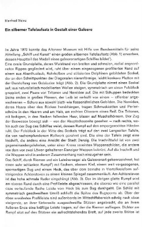 Ein silberner Tafelaufsatz in Gestalt einer Galeere