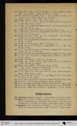 Goldmünzen (Nr. 438-454)